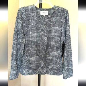 [Liverpool Los Angeles] Blue Boxy Blazer with Mandarin Collar